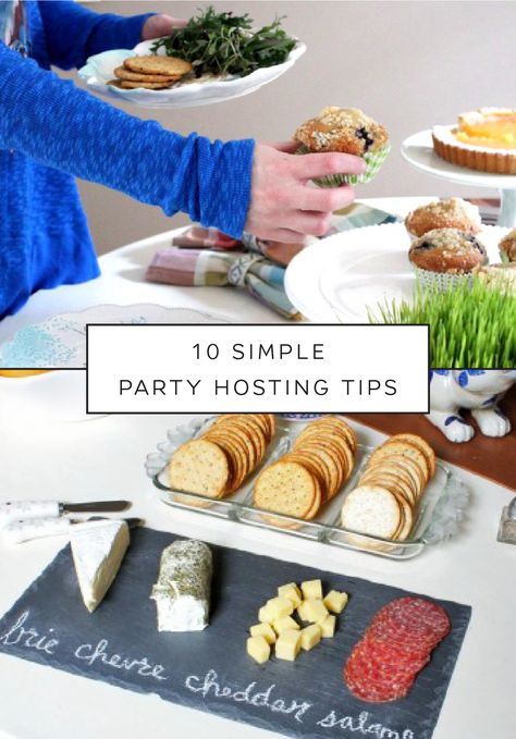 If you’re thinking about throwing a party for your friends or family, make sure you’re prepared with this collection of 10 simple party hosting tips. If you love to cook and regularly host dinner parties, try investing in some fun decorative dishware to save yourself from having to purchase disposable plates every time you have guests over. Check out the rest of this article for more easy tips and tricks. How To Host A Party, Party Hosting Ideas, Party Hosting Tips, Host Ideas, Hostess Tips, Hosting Hacks, Host Tips, Entertaining Hacks, Friends Dinner