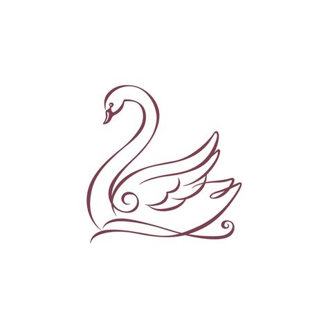 Hotel Bel-Air Swan - Graphis Minimalist Tattoo Couple, Black Swan Tattoo, Tattoo Line Art, Swan Drawing, Swan Tattoo, Tattoo Couple, Tattoo Line, Kalender Design, Couple Design