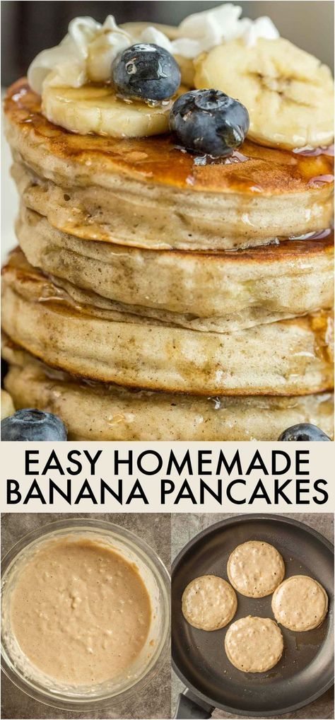 Fluffy Banana Pancakes Recipe, Homemade Banana Pancakes Easy, 5 Ingredient Banana Pancakes, Healthy Breakfast Banana Pancakes, Pancakes With One Egg, Healthy Protein Banana Pancakes, Bread Flour Pancake Recipe, Banana Oatmeal Egg Pancake, Pancakes With Banana And Egg