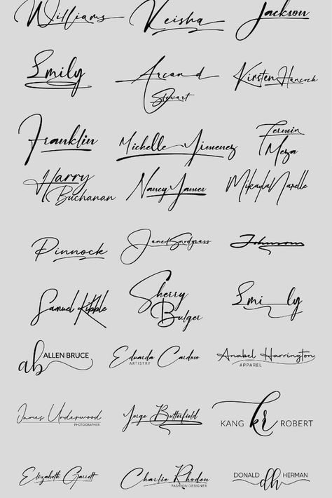 I will design scripted, cursive, hand drawn signature logo or autograph Fonts For Signatures, Jennifer Signature Ideas, Hand Signature Ideas, Beautiful Signatures Handwriting, Emma Signature Ideas, Signature M Ideas, Sarah Signature Ideas, Victoria Signature Ideas, How To Make Your Own Signature