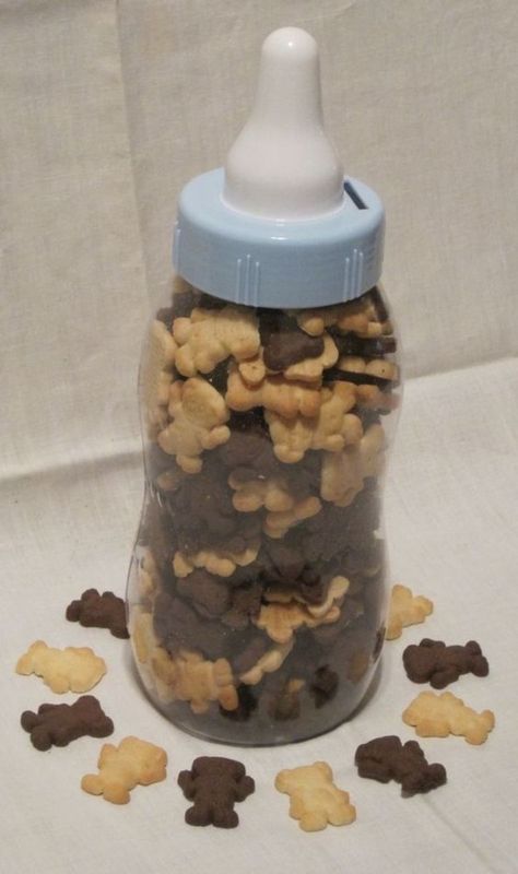 Guess How Many Teddy Grahams, How Many Bears Are In The Jar, Guess How Many Teddy Grahams In A Jar, Guess How Many Gummy Bears In A Jar, Blue And Brown Baby Shower Ideas, Baby Shower Guess How Many In A Jar, Teddy Bear Candy Table, Baby Boy Teddy Bear Shower Ideas, Baby Shower Teddy Bear Centerpieces