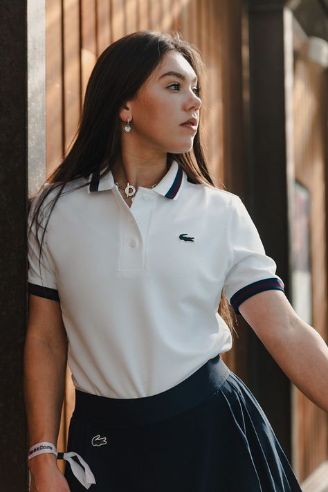 Lacoste Moves The Needle For Golf Fashion | Hypebeast Ralph Lauren Golf Women, Polo Club Outfit Women, Lacoste Aesthetic Outfit, Lacoste Women Outfit, Polo T Shirts Women Outfit, Tenniscore Outfit, Lacoste Tennis Outfit, Golf Women Outfit, Lacoste Polo Shirt Women Outfit