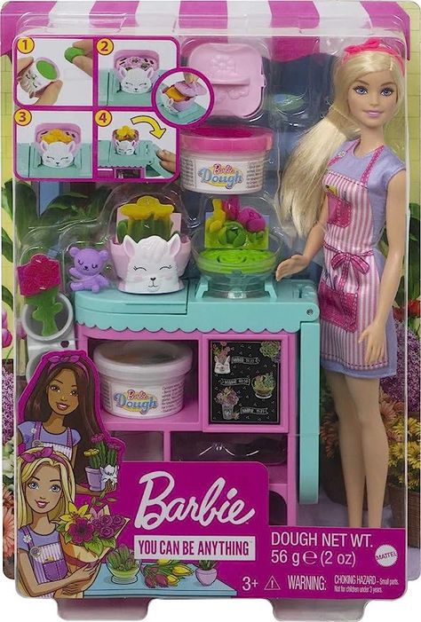 barbie doll florist kids Barbie I Can Be, Blonde Fashion, Mattel Shop, Puppy Party, Floral Shop, Barbie I, Mattel Barbie, Pet Puppy, Fashion Doll