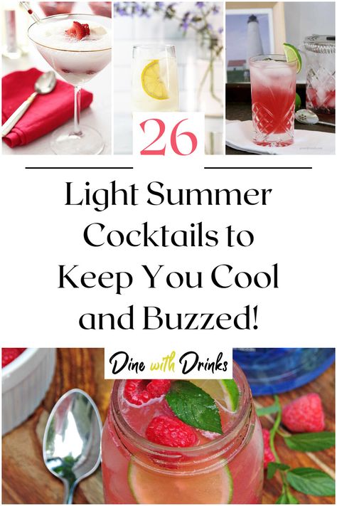 Collage of 4 light summer cocktails. Late Summer Cocktails, Light Summer Cocktails, Craft Cocktail Recipes, Easy To Make Cocktails, Craft Cocktail Recipe, Craft Cocktail, Summer Craft, Summer Cocktail Recipes, Thirsty Thursday