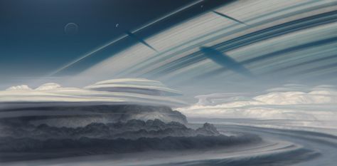 Ringed Planet, Planets And Moons, Space Fantasy, Sky Artwork, Cosmic Art, Landscape Concept, Alien Planet, Space City, Alien Worlds