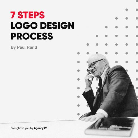 Desircle | Designers Mag. on Instagram: “This time we're going to dive into the fundamentals on treating your logo design with Paul Rand, an american art director and graphic…” Logos, Step Logo Design, Paul Rand Design, Paul Rand Logos, Logo Design Process, Paul Rand, Logotype Design, Alphabet Art, Logo Designer