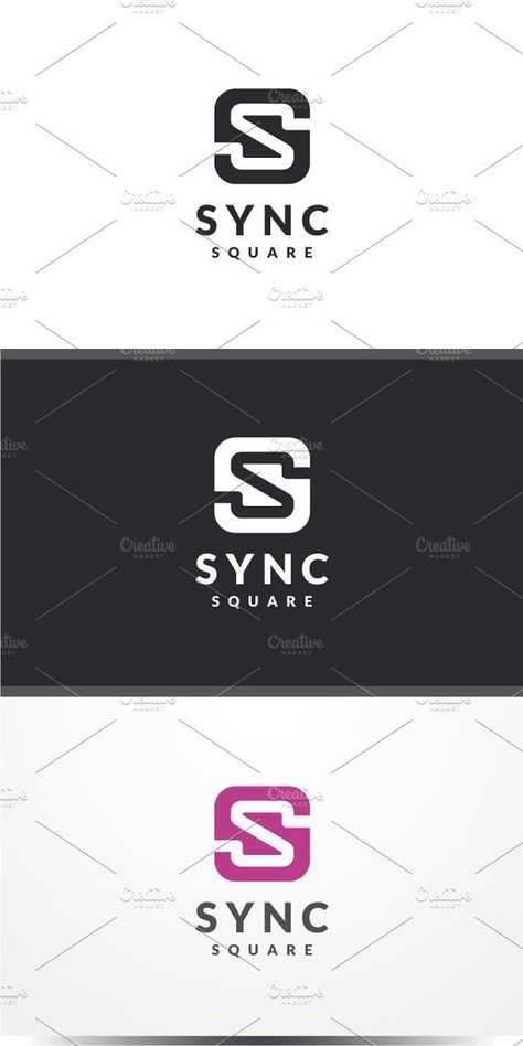 Sync - Letter S Logo Logos, Sync Logo, Letter S Logo, St Logo, Logo Samples, Color Text, Font Names, S Logo, Box Logo