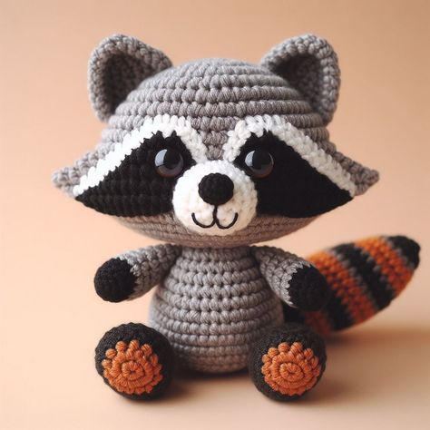 Crochet Raccoon, Crochet Toys Free, Crochet Teddy Bear Pattern, Crochet Horse, Crochet Animals Free Patterns, Crochet Teddy Bear, Crochet Amigurumi Free Patterns, Crochet Amigurumi Free, Teddy Bear Pattern