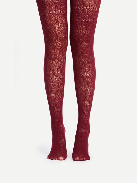 Shop Crochet Lace Tights online. SheIn offers Crochet Lace Tights & more to fit your fashionable needs. Red Lace Tights, Shein Crochet, Red Tights, Lace Tights, Women's Socks, Womens Tights, Sock Shop, Red Lace, Socks Women