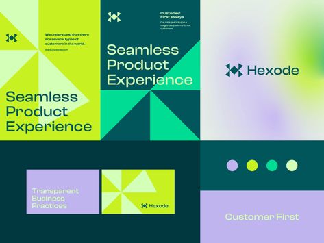 Hexode - Visual identity system by Ahmed creatives on Dribbble Bank Branding, Visual Identity System, Identity System, Tech Branding, Finance Logo, Visual Identity Design, Corporate Logo, Brand Book, Creative Poster Design