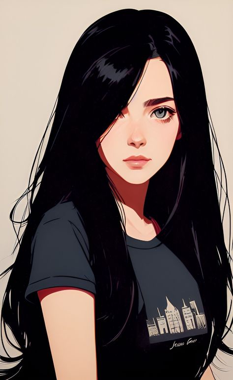 ArtStation - City Girl Female Art Painting, 캐릭터 드로잉, Cute Face, Digital Art Anime, Face Hair, Girls Cartoon Art, Digital Art Girl, Girly Art, الرسومات اللطيفة