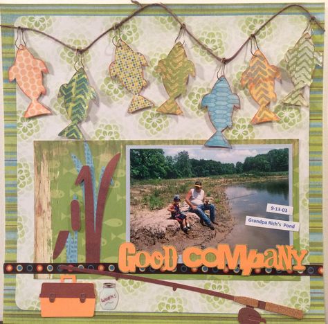 Peru, Fishing Scrapbook Pages, Fish Scrapbook Layouts, Fishing Scrapbook Ideas, Fishing Scrapbook Pages Ideas, Camping Scrapbook Ideas, Fishing Scrapbook Layouts, Scrapbook Camping, Fishing Scrapbook