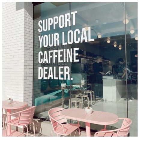 "Not Your Grandma's Coffee Shop": The One and Only, Coffee Dose ☕ Mini Cafeteria, Style Californien, Mobile Coffee Shop, Coffee Shop Business, Small Coffee Shop, Cozy Coffee Shop, Coffee Shop Interior Design, Coffee Shop Aesthetic, Coffee Business