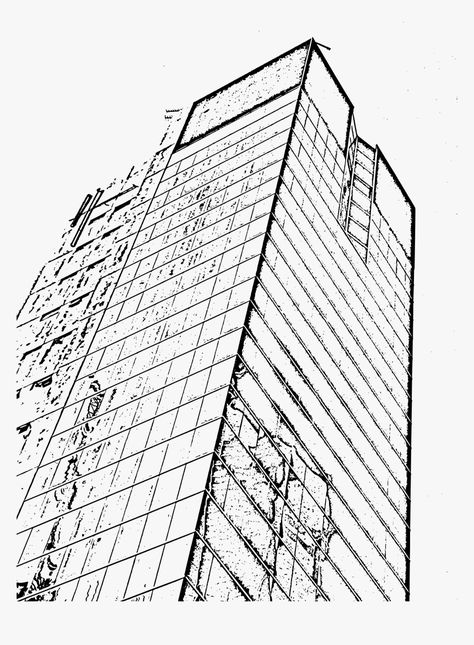 Building Drawing Reference, Building Line Drawing, Apartment Sketch, Sketches Of Buildings, Building Line Art, Factory Illustration, Line Images, Simple Building, Building Sketch