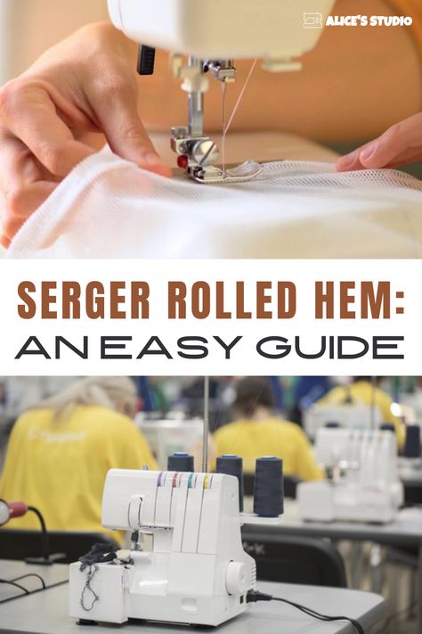 Serger Rolled Hem: An Easy Guide Couture, Blind Hem, Serger Sewing, Sewing Circles, Hem Pants, Beginner Sewing, Beginner Sewing Projects Easy, Leftover Fabric, How To Hem Pants