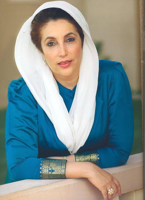 Benazir Bhutto was a Pakistani politician and stateswoman who became the first woman leader of a Muslim nation. She served as the 11th Prime Minister of Pakistan in two non-consecutive terms. Pioneer for democracy. Killed 2007 in bomb attack. Un Conference, Benazir Bhutto, Pakistan