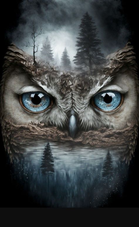 Abstract Owl Painting, Wilderness Tattoo, Owl Tattoo Drawings, Animal Landscape, Cute Owls Wallpaper, Diamond Art Kits, Owl Photography, Owl Artwork, Owl Wallpaper