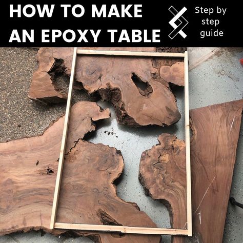 Diy Resin Wood Table, Diy Resin Table, Resin And Wood Diy, Wood Resin Table, Epoxy Wood Table, Epoxy Resin Diy, Hout Diy, Hemma Diy, Diy Resin Projects