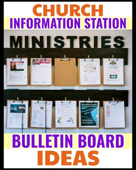 Women’s Ministry Bulletin Board Ideas, School Community Bulletin Board, Announcements Bulletin Board, Community Resources Bulletin Board, Information Wall Design, Church Information Bulletin Board Ideas, Bulletin Board Ideas For Church Ministry, Community Bulletin Board Ideas, Informational Bulletin Board Ideas