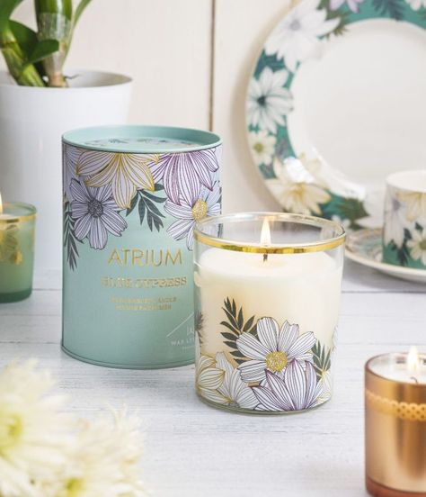 Inspired Collections | Atrium Candle | Wax Lyrical #homefragrance #waxlyrical #scentedcandle #reeddiffuser Fragrance Families, Green Figs, Candle In Glass, Candle Ideas, Aromatic Candles, Summer Candles, Scented Candles Luxury, Perfumed Candle, Candle Store