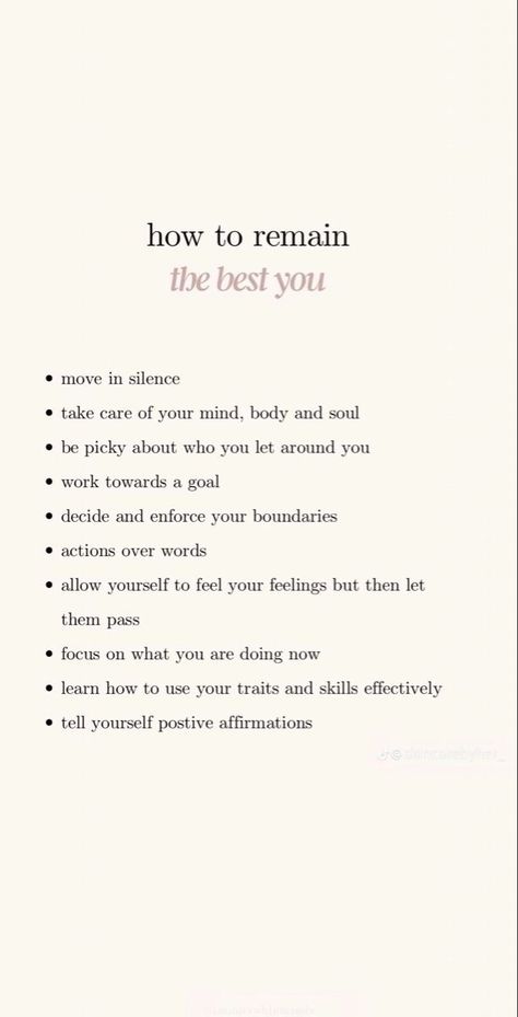 How To Be More Positive, Getting My Life Together List, Standards List, Glow Up Aesthetic, Aesthetic Routine, Becoming Her, Self Care Aesthetic, Up Aesthetic, Practicing Self Love