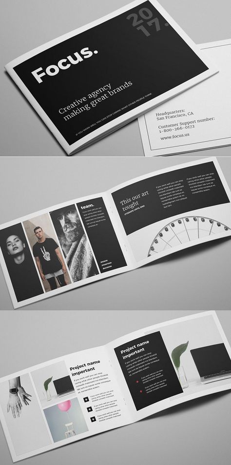 Focus - Creative Agency A5 InDesign Brochure This is clean and simple, modern looking Creative Agency Brochure Template. Simple and clean look with many layout options. If you dont like my colors you can change them very easily. FEATURES InDesign CS4,CS5,CS6 and CC template 12 different pages CMYK – Print ready Guides Bleeds and margins Free elegant font used INCLUDED FILES InDesign CS4 InDesign CS5 InDesign CS6 InDesign CC DIMENSIONS A5 format landscape (210x148mm) 5.8x8.3 inches Booklet Design Layout, Restaurant Brochure, Elegant Brochures, Booklet Layout, Indesign Brochure, Indesign Brochure Templates, Mises En Page Design Graphique, Indesign Layout, Brochure Design Creative