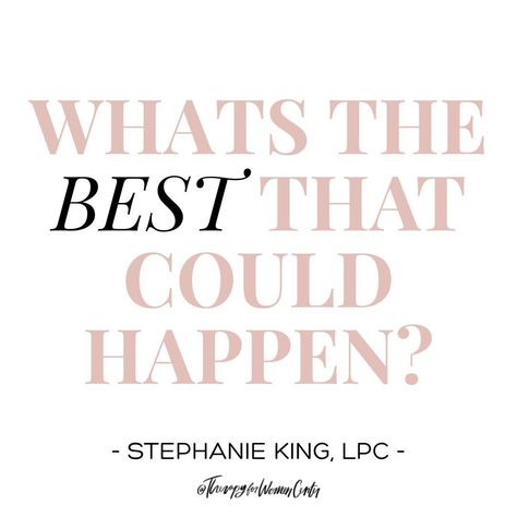 Anyone else’s brain automatically go into worst case scenario mode?⁠ ⁠ That’s okay… however, you ALSO need to give your brain a chance to entertain other possible scenarios. This might not take away the “worst case” thought, but it can hang with some other, more positive and potentially more realistic thoughts!⁠ ⁠ Next time you notice panic, and your mind automatically answers “what’s the worst that can happen?”… also ask yourself “what’s the best that can happen?⁠ Recovery Quotes, Realistic Thoughts, Best Case Scenario, Worst Case Scenario, Ask Yourself, Book An Appointment, Positive Change, Take Away, Your Brain
