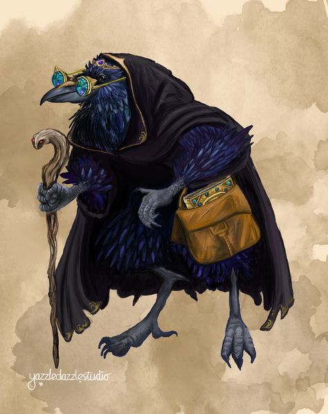 Dnd Kenku, Kenku Dnd, D&d Online, Bird People, D D Character Ideas, Dnd Races, Heroic Fantasy, One D, Oc Art