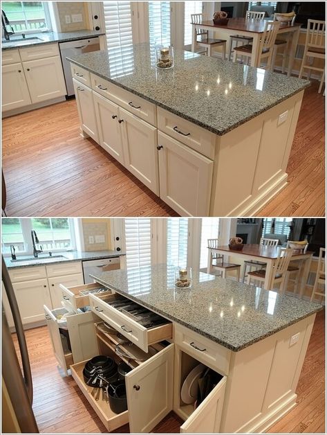 Island Storage, Kitchen Island Storage, Kitchen Island Plans, Small Kitchen Island, White Kitchen Remodeling, Kitchen Island Decor, Modern Kitchen Island, Kitchen Island With Seating, Diy Kitchen Island