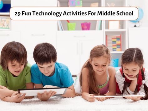 29 Fun Technology Activities For Middle School - Teaching Expertise Fun Technology, Middle School Technology, Activities Middle School, Stem Activities Middle School, Technology Activities, Story Organizer, Touch Math, Teaching Stem, Digital Story