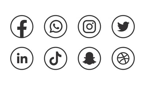 Social media Icons bundle Facebook Instagram Snapchat LinkedIn and other logo buttons Facebook And Instagram Logo, Business Card Icons, Socail Media, Blogger Logo, Social Media Icons Free, Facebook Icons, Marketing Icon, Website Icons, Logo Facebook