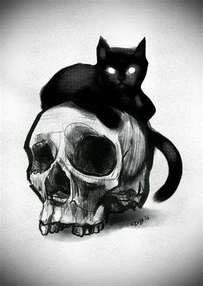 The skeleton artwork below is awesome, so take your time and take a look... Drawing Eyes, Drawing Hands, Pelottava Halloween, Tattoo Skeleton, Halloween Kunst, Drawing Skull, Cats Art Drawing, Siluete Umane, Drawing Tattoo