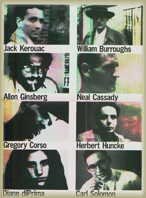 Writers of the Beat Generation. These authors rejected conformist society and sought to make their own way. The Beat Generation, Beat Poetry, The Lost Generation, Jack Kerouac Quotes, 1920s Jazz, Beatnik Style, Lost Generation, Generation Photo, Allen Ginsberg