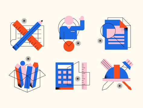 Business Symbols, Experiential Art, Icon Set Design, Building Icon, Icon Design Inspiration, Flat Design Icons, Infographic Illustration, Ligne Claire, Brand Icon