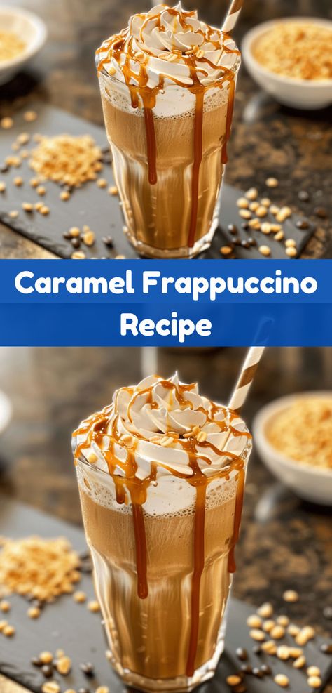 Craving a frappuccino Starbucks style? Try our Caramel Frappuccino recipe! Perfect for fans of caramel drinks from Starbucks and easy drink recipes. Frappachino Recipe, Caramel Frappuccino Recipe, Caramel Drink, Frappuccino Recipes, Starbucks Caramel Drinks, Starbucks Frappuccino Recipe, Caramel Drinks, Watermelon Smoothie Recipes, Running On A Treadmill