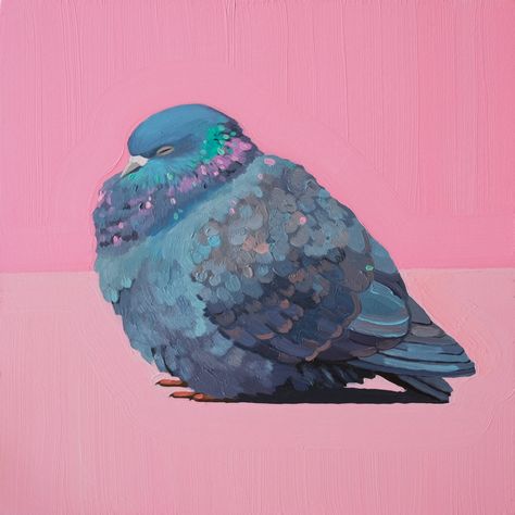 Soft Light Radiates Across Humble Domestic Scenes and Objects in Leah Gardner's Still Lifes — Colossal Pigeon Oil Painting, Leah Gardner, Pigeon Painting, Pigeon Design, Pigeon Art, The Pigeon, Kunst Inspiration, Art Pastel, Arte Inspo