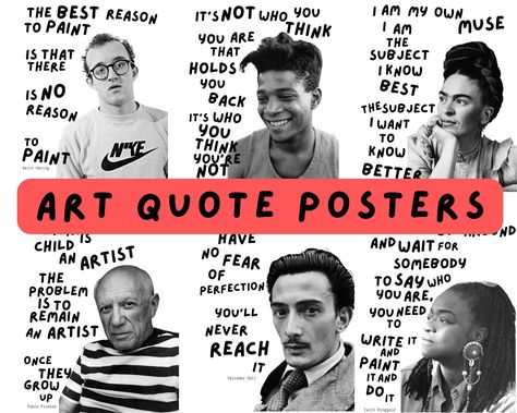 Hs Classroom, Famous Artist Quotes, Art Class Posters, High School Art Room, Art Room Posters, Elementary Art Classroom, Art Classroom Management, Art Teacher Resources, Elementary School Art