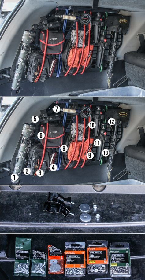 4x4 Storage Ideas, 4runner Interior Mods, Tactical Truck Ideas, Overland Mods, Winter Emergency Car Kit, Overland Accessories, T4 Vw, Side By Side Accessories, Suv Storage