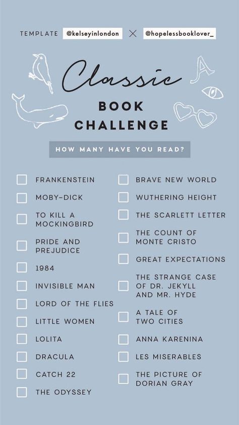 Classic Book Challenge Instagram Story Template - Classic Books I’ve Read Challenge Instagram, Read Story, Monte Cristo, Classic Book, Book Challenge, Reading Challenge, Reading Journal, Read Book, Instagram Story Template