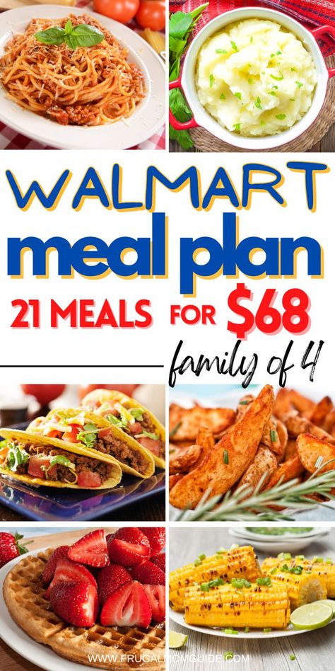 Walmart Meal Plan, Budget Meal Planning Healthy, Meal Planning Healthy, Affordable Meal Plans, Cheap Family Dinners, Cheap Meal Plans, Frugal Meal Planning, Cheap Family Meals, Aldi Meal Plan