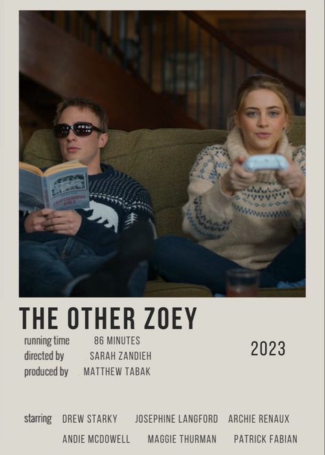 The Other Zoey Polaroid Movie Poster / Alternative Poster The Other Zoey, Romcom Movies, Polaroid Movie Poster, Movies To Watch Teenagers, Girly Movies, New Movies To Watch, Movie To Watch List, Iconic Movie Posters, Most Paused Movie Scenes