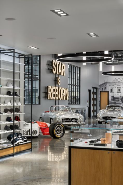 Luxury Car Dealership Design, Car Store Design, Motorcycle Collection Garage, Luxury Car Showroom Interior Design, Car Shop Interior Design, Laundry Room Ideas Garage, Car Accessories Shop Interior Design, Shoe Storage Ideas Garage, Car Shop Design