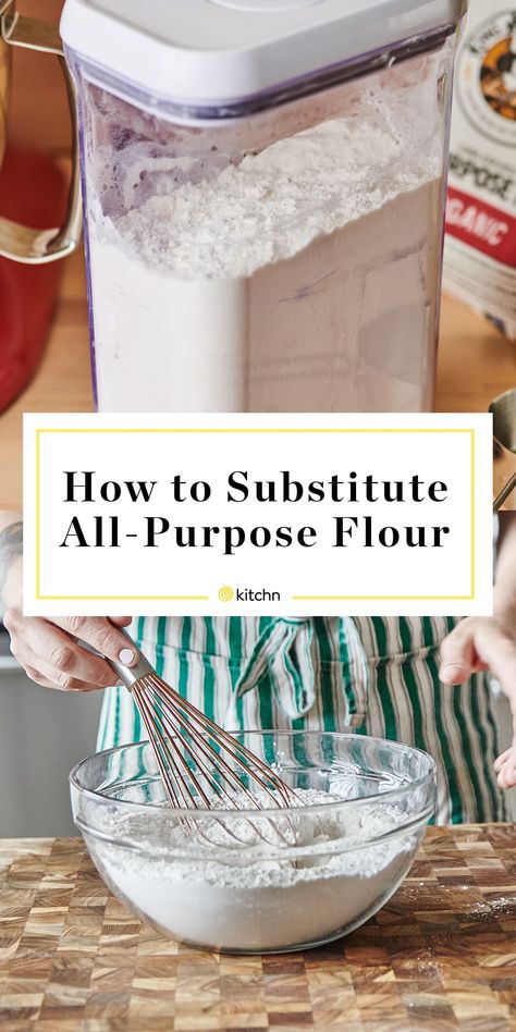 Out of All-Purpose Flour? Here's What to Use Instead. Flour Substitution Chart, Self Rising Flour Substitute, Almond Flour Substitute, All Purpose Flour Recipes, Cake Flour Recipe, Cake Flour Substitute, Healthy Flour, Flour Substitute, Bread Substitute