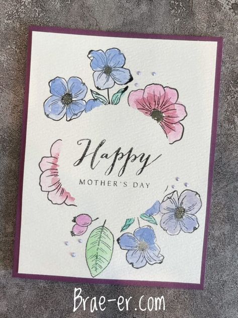 Cute Card For Mom Birthday, Handmade Gifts For Moms Birthday, Handmade Cards Ideas Mothers Day, Cards For Birthday Mom, Mom’s Day Card, Cards To Make Your Mom For Her Birthday, Handmade Birthday Card Ideas For Mother, Birthday Card Mom Ideas, Mother Day Cards Watercolor