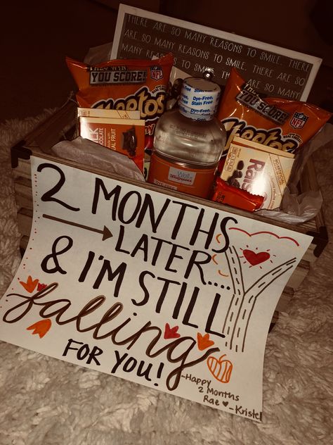 2 month anniversary gift for my man❤️🍁-kjhairs✨ #fall #anniversarygifts #diy 2 Month Anniversary, Boyfriend Gifts Diy Anniversary, Anniversary Gift Ideas For Him, Month Anniversary, Cute Anniversary Gifts, Anniversaire Diy, Diy Anniversary Gift, Buat Pita, Birthday Gifts For Boyfriend Diy