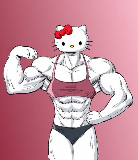 𝙷𝚎𝚕𝚕𝚘 𝙺𝚒𝚝𝚝𝚢 𝚋𝚞𝚝 𝙱𝚄𝙵𝙵 Hello Kitty Desenho, Rat Girl, Gym Icon, Images Hello Kitty, Hallo Kitty, Gym Aesthetic, Hello Kitty Images, Hello Kitty Characters, Kitty Drawing