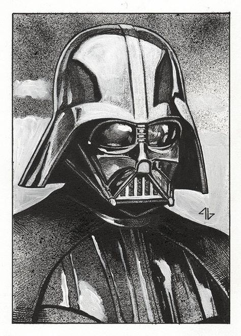 Star Wars - Darth Vader by Adi Granov * Darth Vader Dibujo, Darth Vader Tattoo Design, Darth Vader Drawing, Darth Vader Quotes, Darth Vader Tattoo, Star Wars Art Drawings, Adi Granov, Star Wars Painting, Dark Vador
