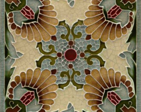 Art Nouveau decorative Ceramic tile | Etsy Minton China, Art Nouveau Tile, Motifs Art Nouveau, Beautiful Tiles, Vintage Tiles, Radial Design, Art Deco Tiles, Motif Art Deco, Art Nouveau Decor
