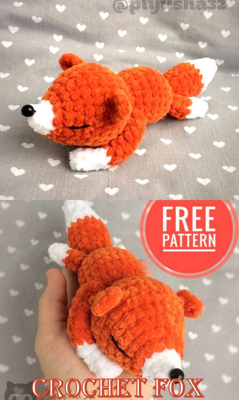 Amigurumi Sleeping Fox Free Crochet Pattern - Amigurumi Sleeping Fox Crochet Pattern, Crochet Chunky Plushies Pattern Free, Crochet Fox Amigurumi Free Pattern, Fox Plush Crochet Pattern Free, Crochet Arctic Fox Pattern Free, Beginner Crochet Stuffed Animals Free Patterns, Free Crochet Fox Pattern Amigurumi, Crochet Amigurumi Fox Free Pattern, Easy Fox Crochet Pattern