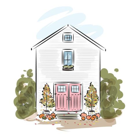 You can order custom-illustrated drawing of your Sweet Home. The price is $60, to order please email me at nataliaillustrations@gmail.com or you can do it on my site House Illustrations, Windmill Art, New Home Greetings, Home Drawing, Home Illustration, Custom Portrait Illustration, Children Sketch, Landscape Art Painting, House Illustration